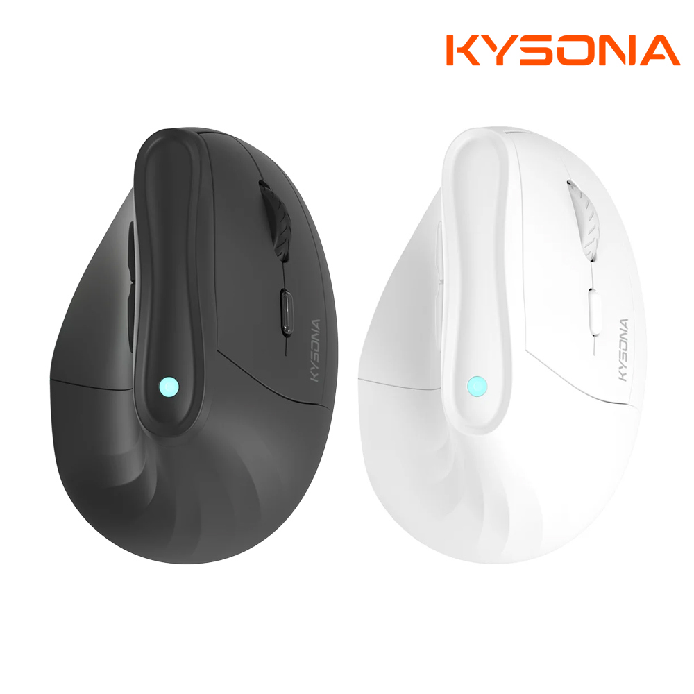 KYSONA EM9GX 雙模無線垂直光學滑鼠(黑色)