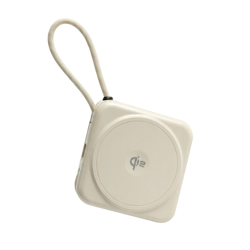 Wephone 10000mAh Qi2磁吸固態行動電源-奶油黃(國家認證 一年保固) CCC/PD快充/磁吸/自帶雙線