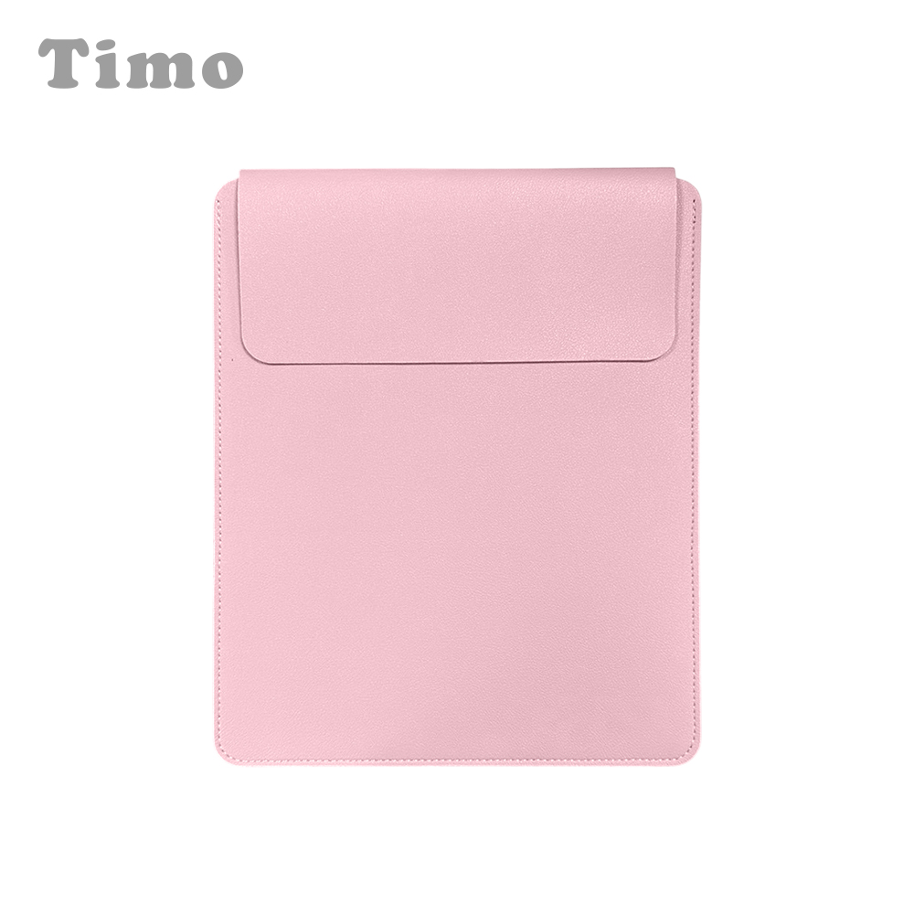 【Timo】Apple iPad / 三星平板 10.9吋以下通用 輕薄皮革收納包 筆電內袋-粉紅色