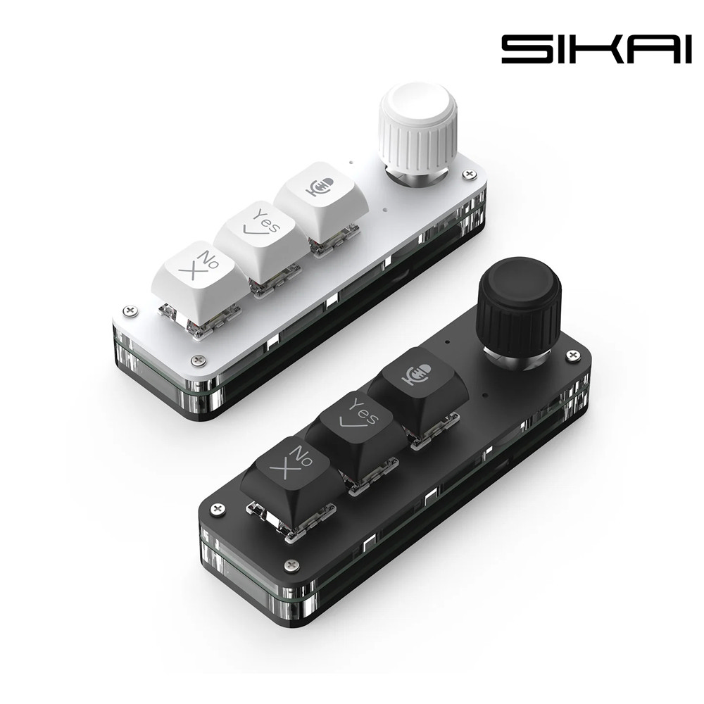 SIKAI SK-KB3 三鍵+旋鈕語音輸入小鍵盤(有線版)(黑色)