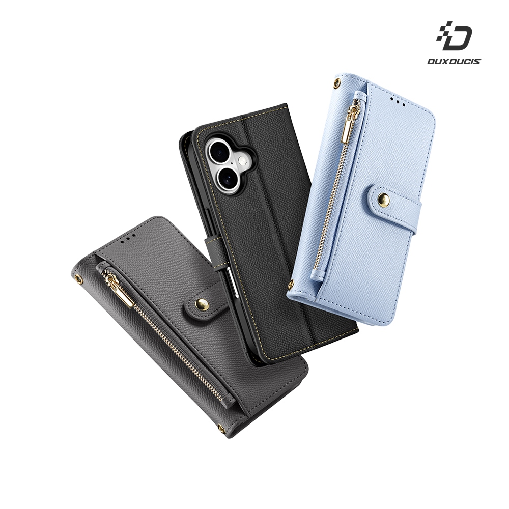 DUX DUCIS Apple 蘋果 iPhone 17 LAWA 二合一錢包保護套(黑色)