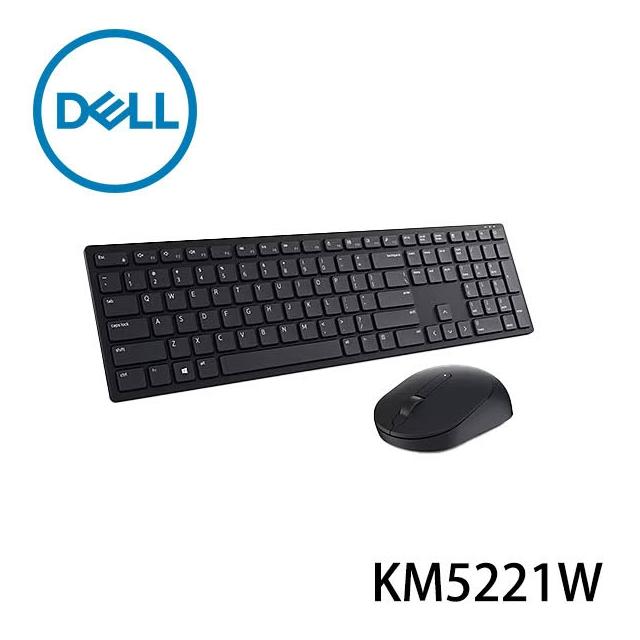 【Dell 戴爾】Pro無線鍵盤與靜音滑鼠組合 (KM5221W)