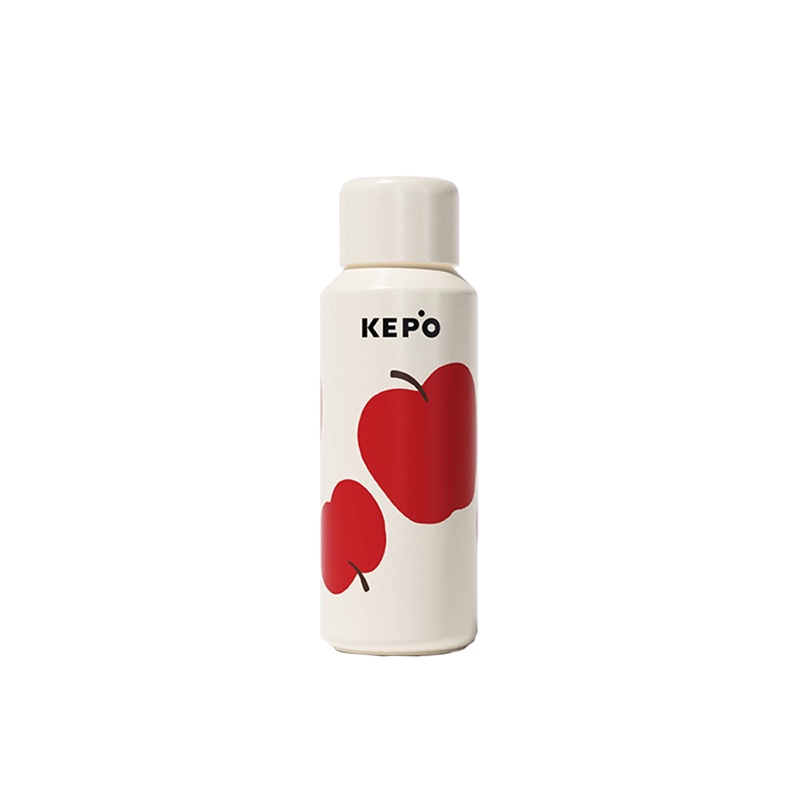 KEPO LQ 400ML KC009 無螺紋彈蓋保溫杯 316不銹鋼 紅蘋果