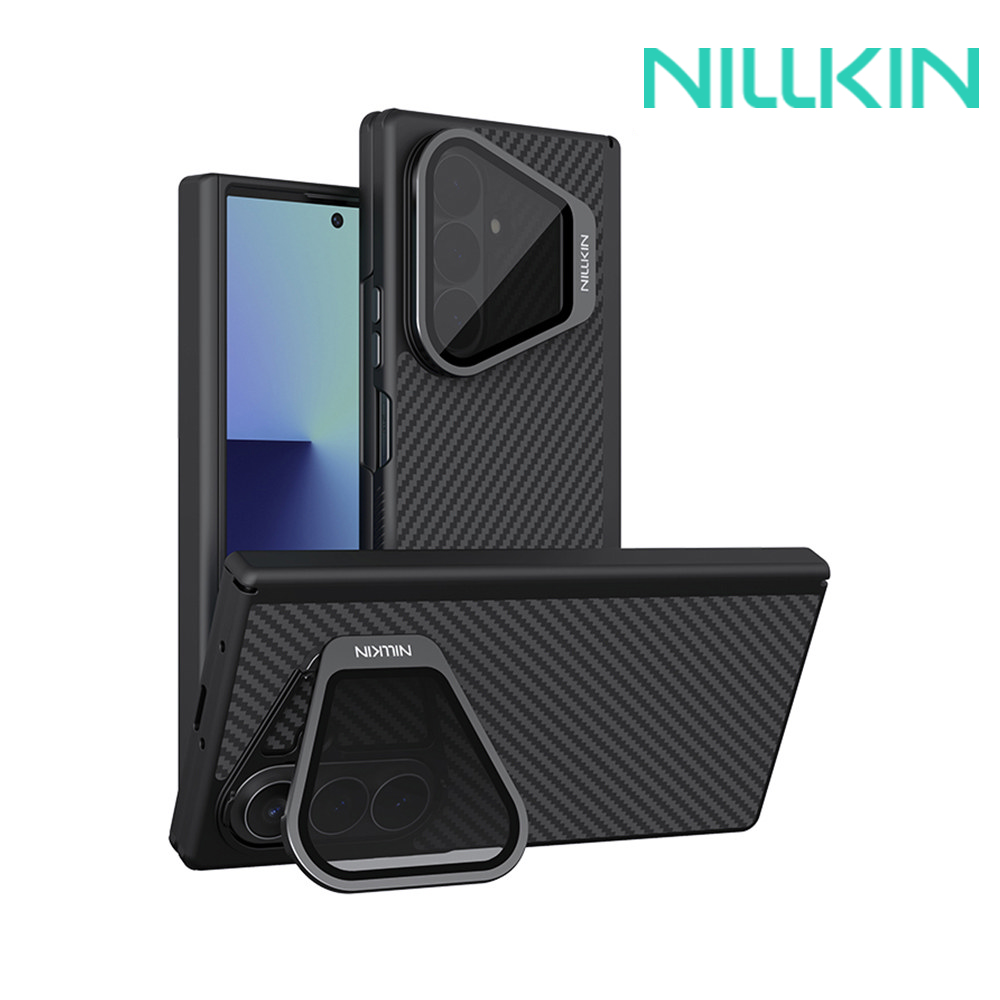 NILLKIN SAMSUNG 三星 Galaxy Z Fold 8 Ultra 5G 纖極碳纖維紋磁吸殼(透黑鏡蓋)