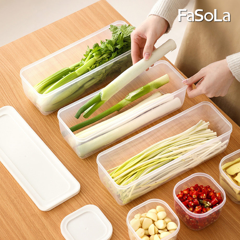 FaSoLa 多用途防串味冰箱備料 長形保鮮盒
