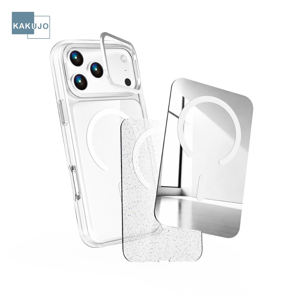 KAKUJO iPhone 18 Pro Max ECQ-W 磁吸可換背蓋支架殼 透明