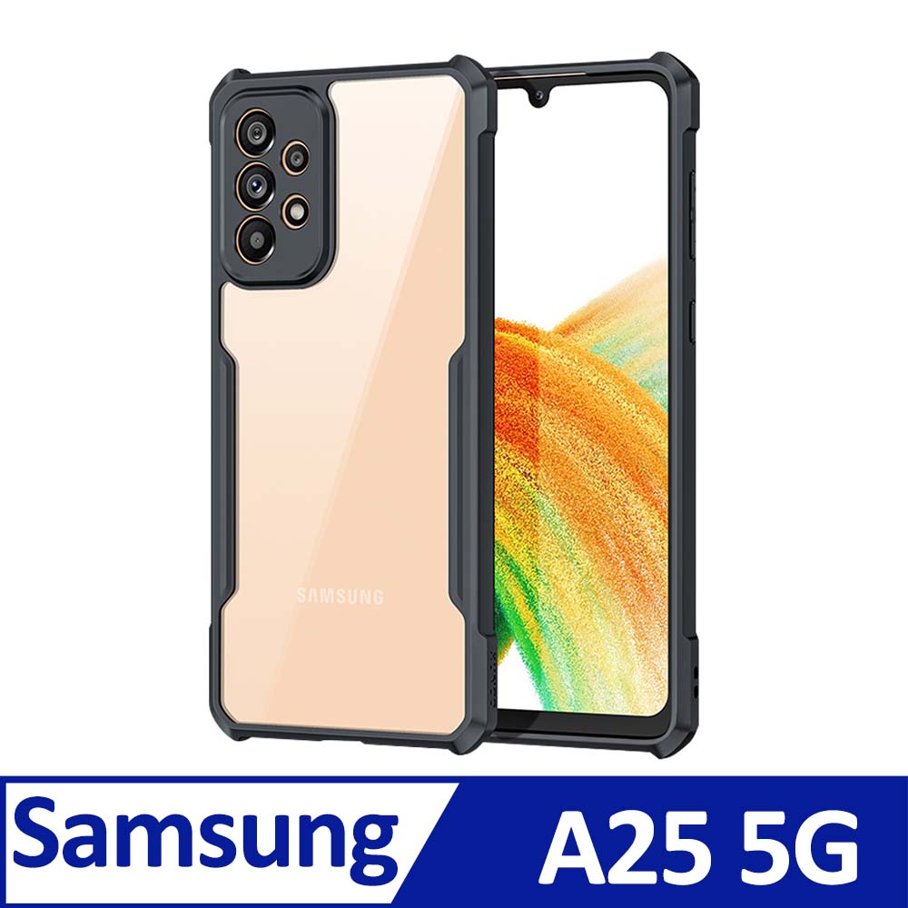 XUNDD 甲蟲系列 SAMSUNG Galaxy A25 5G 防摔保護軟殼 炫酷黑