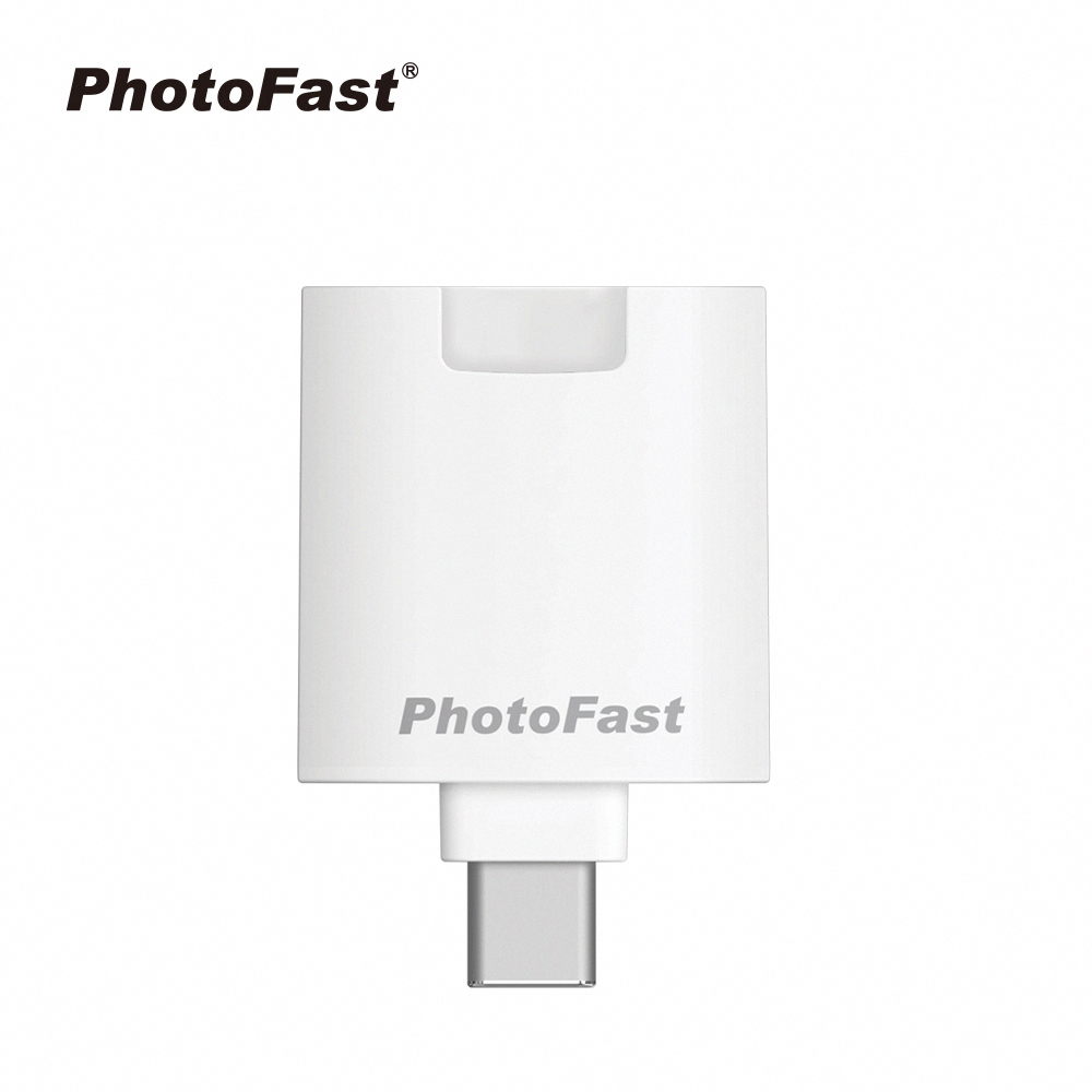 【PhotoFast】PhotoCube Slim 二代 直插式｜充電式 雙系統 PD自動備份方塊Slim-白色