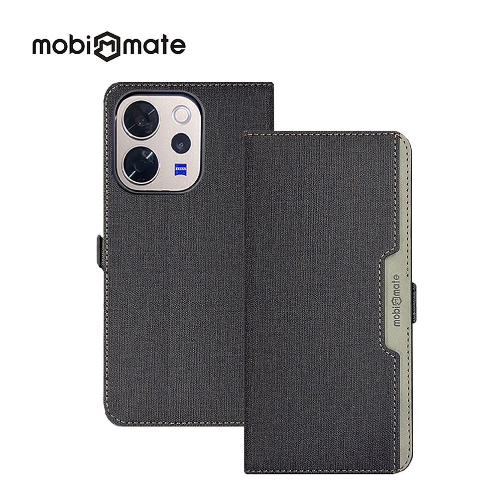 Mobi Mate vivo V70 側掀站立式皮套 黑