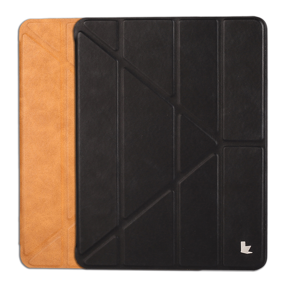 JISONCASE Apple iPad Pro 10.5 Y折筆槽側翻皮套(棕色)