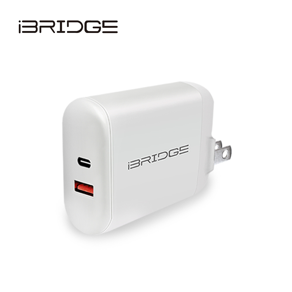 iBRIDGE PD3.0 30W+QC3.0 18W 雙孔急速快充充電器