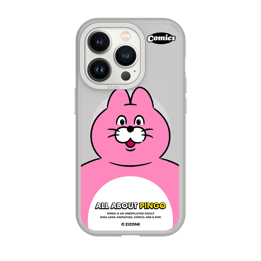iPhone 15 ZIZONE粉紅貓Pingo峽谷強悍MagSafe iPhone手機殼
