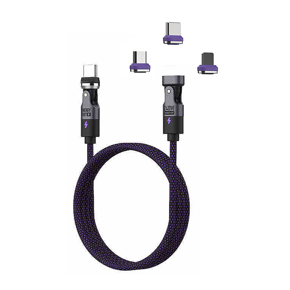 ENERGY FORT Type-C FORT 540° 磁吸旋轉數據線(240W)(1.8M)