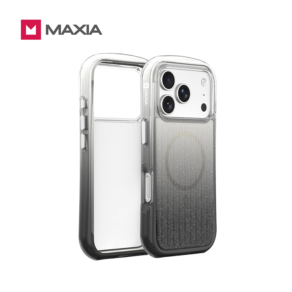 【MAXIA】iPhone 18 Pro Glitter 閃亮行李箱磁吸保護殼- 星鑽灰（兼容iPhone17 Pro）