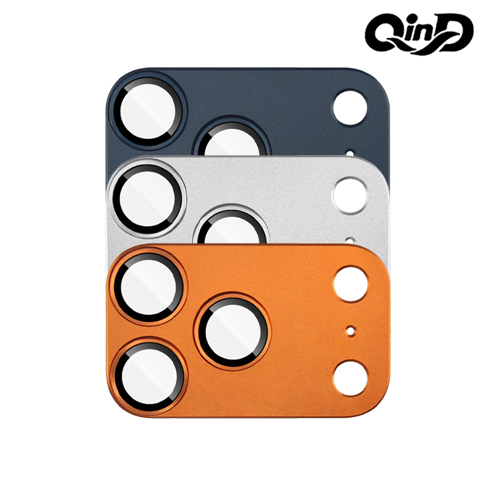 QinD Apple 蘋果 iPhone 17 Pro Max 金屬鎧甲鏡頭膜(藏藍色)