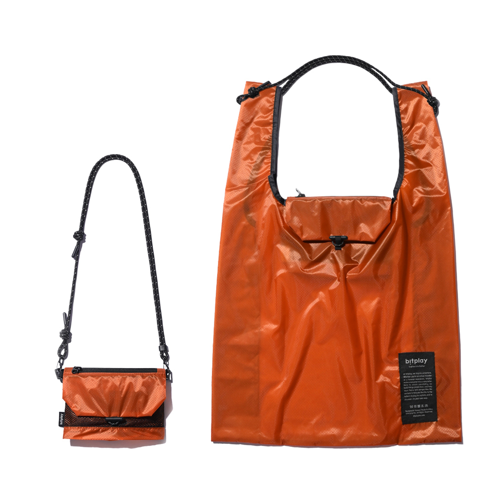 【bitplay】Foldable 2-Way Bag 超輕量翻轉口袋包-柳橙橘