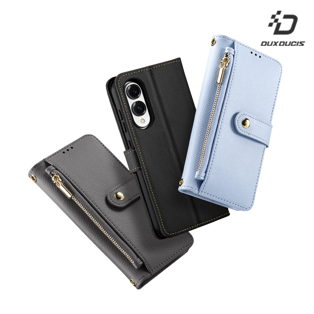 DUX DUCIS SAMSUNG 三星 Galaxy S25 Edge LAWA 二合一錢包保護套(黑色)