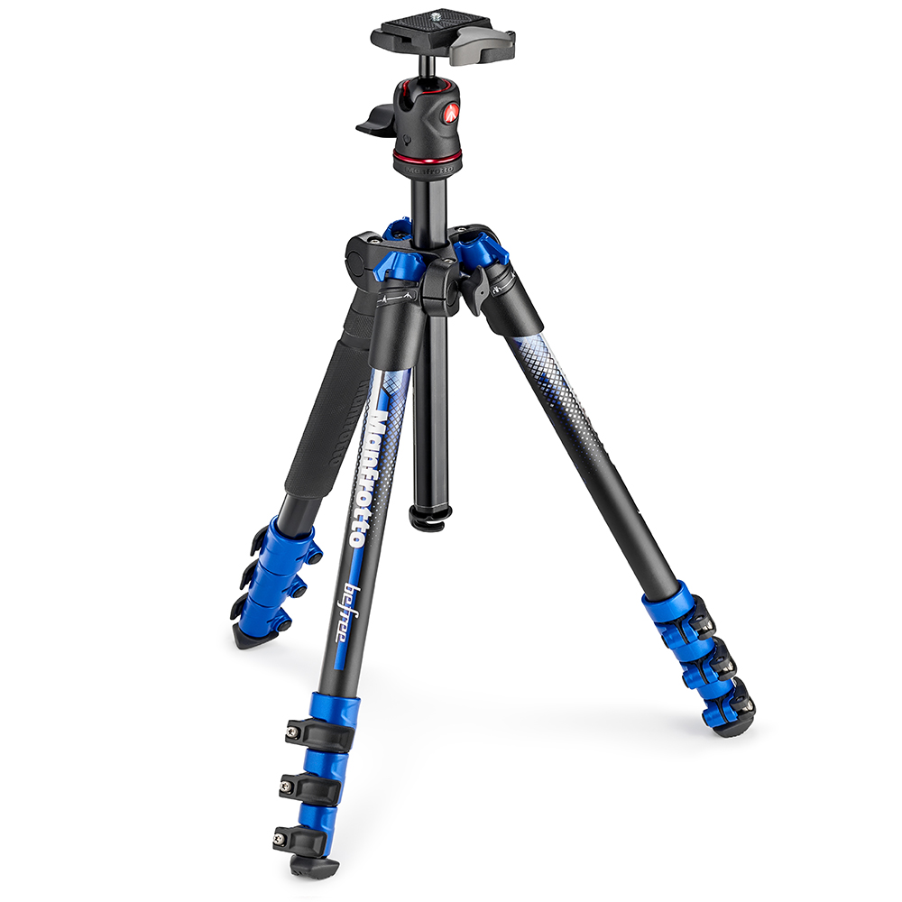 Manfrotto New Befree Color 自由者旅行腳架雲台套組-彩色版_藍色(MKBFRA4BL-BH)