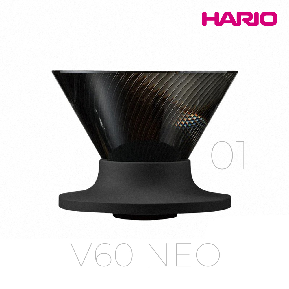 【HARIO】V60 NEO 樹脂濾杯01-黑色